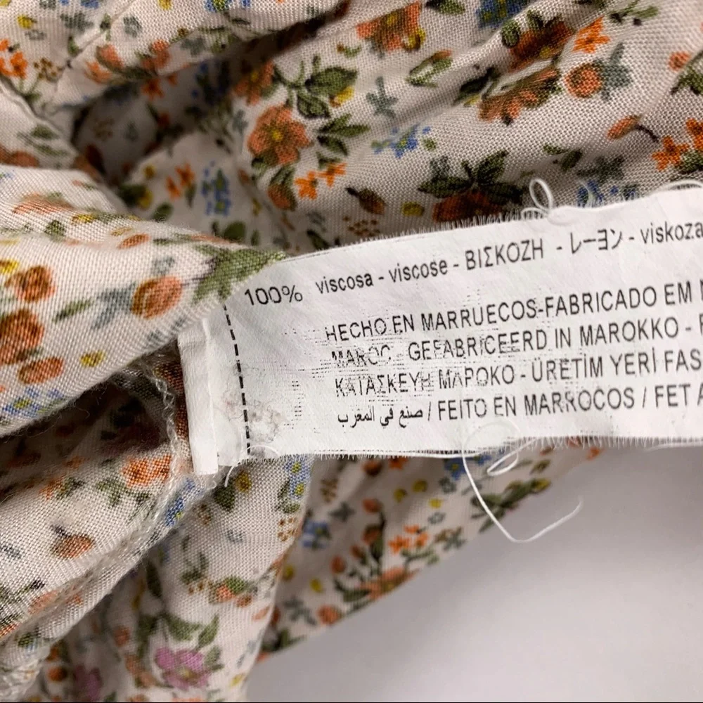 Zara floral button front loose fit blouse 13/14‎